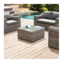 Table Basse Carrée Moorea Terre D'ombre Hespéride -Magasin Mobilier table basse carree moorea terre ombre hesperide 2