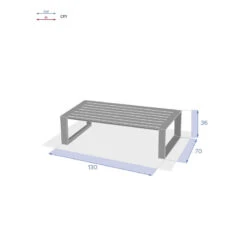 Table Basse Extérieure Allure Blanc Hespéride 5 Table Basse Extérieure Allure Blanc Hespéride -Magasin Mobilier table basse exterieure allure blanc hesperide 2