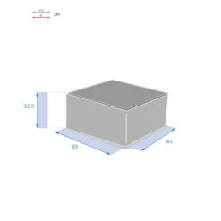 Table Basse Extérieure Carrée Savinia Coloris Tahini Hespéride -Magasin Mobilier table basse exterieure carree savinia coloris tahini hesperide 3