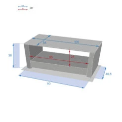 Table Basse Extérieure Polynésia Naturae Hespéride -Magasin Mobilier table basse exterieure polynesia naturae hesperide 2