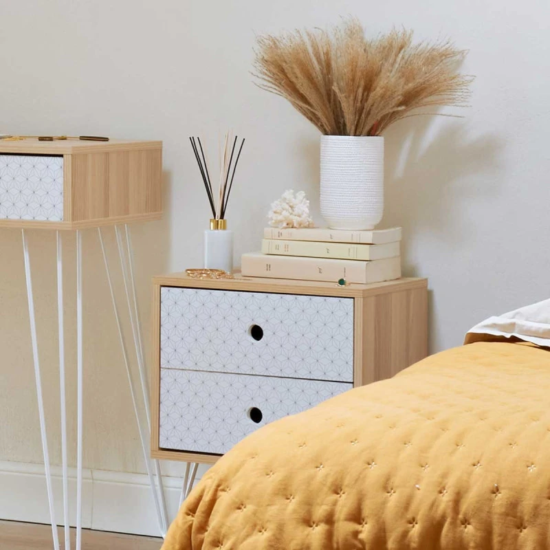 Table De Chevet 2 Tiroirs Effy Atmosphera 4 Table De Chevet 2 Tiroirs Effy Atmosphera – Image 4