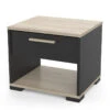 Demeyere Table De Chevet Izzy 1 Tiroir Noir Et Bois