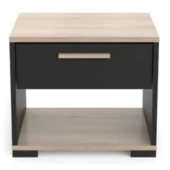 Demeyere Table De Chevet Izzy 1 Tiroir Noir Et Bois -Magasin Mobilier table de chevet izzy 1 tiroir noir et bois 3