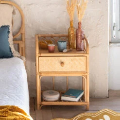 ATMOSPHERA Table De Chevet Rotin Aoni Atmopshera -Magasin Mobilier table de chevet rotin aoni atmopshera 6