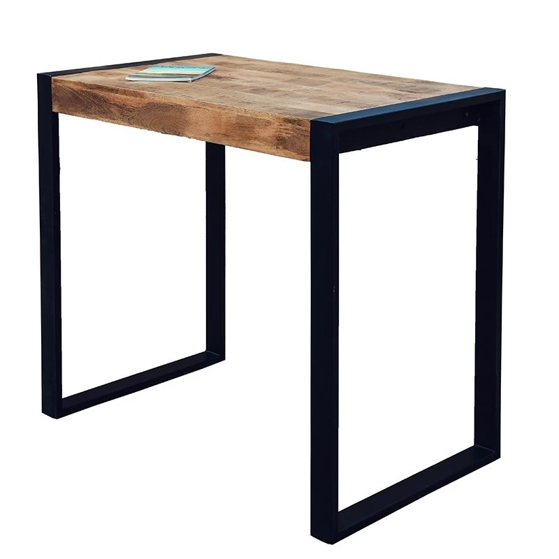 Table Haute Métal Et Bois De Manguier 1 Table Haute Métal Et Bois De Manguier