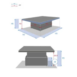 Table Relevable Moorea Terre Ombre Hespéride -Magasin Mobilier table relevable moorea terre d ombre hesperide 5
