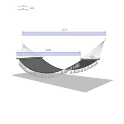 Toile Hamac Syssia Pompons 2 M Hespéride -Magasin Mobilier toile hamac syssia pompons 2 m hesperide 4