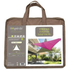 Toile Solaire 2x2x2m Curacao Taupe Hespéride 6 Toile Solaire 2x2x2m Curacao Taupe Hespéride -Magasin Mobilier toile solaire 2x2x2m luxe hesperide curacao taupe 2