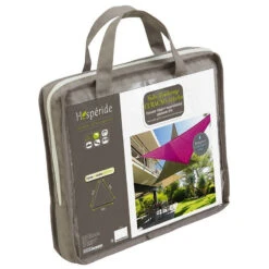 Toile Solaire 4x4x4m Curacao Taupe Hespéride -Magasin Mobilier toile solaire 4x4x4m luxe hesperide curacao taupe 3