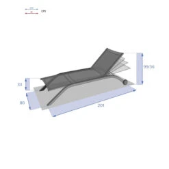 Transat Milenio Bleu Canard Et Graphite Hespéride -Magasin Mobilier transat milenio bleu canard et graphite hesperide 3