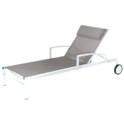 Transat Ocala Inclinable Noisette/blanc Hespéride 8 Transat Ocala Inclinable Noisette/blanc Hespéride -Magasin Mobilier transat ocala inclinable noisetteblanc hesperide 2