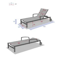 Transat Ocala Inclinable Noisette/blanc Hespéride 11 Transat Ocala Inclinable Noisette/blanc Hespéride -Magasin Mobilier transat ocala inclinable noisetteblanc hesperide 5