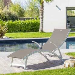 Transat Samba Pliable Noisette/blanc Hespéride