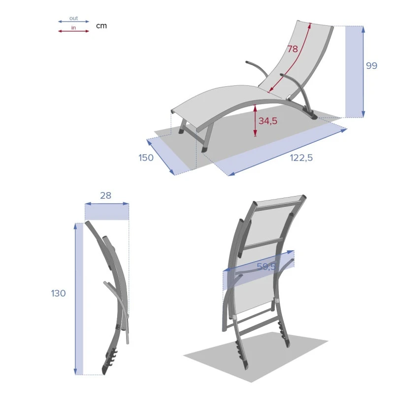 Transat Samba Pliable Noisette/blanc Hespéride 7 Transat Samba Pliable Noisette/blanc Hespéride – Image 7