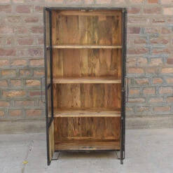 Vitrine 2 Portes 4 Niveaux Manguier -Magasin Mobilier vitrine 2 portes 4 niveaux manguier 4