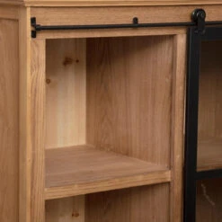 Vitrine Porte Coulissante Danik 2 Tiroirs Atmosphera -Magasin Mobilier vitrine porte coulissante danik 2 tiroirs atmosphera 5