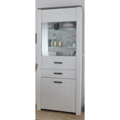 Demeyere Vitrine 2 Portes 1 Tiroir Marquis -Magasin Mobilier vitrine valet 1 porte 1 porte vitree pin andersen chene prata 2