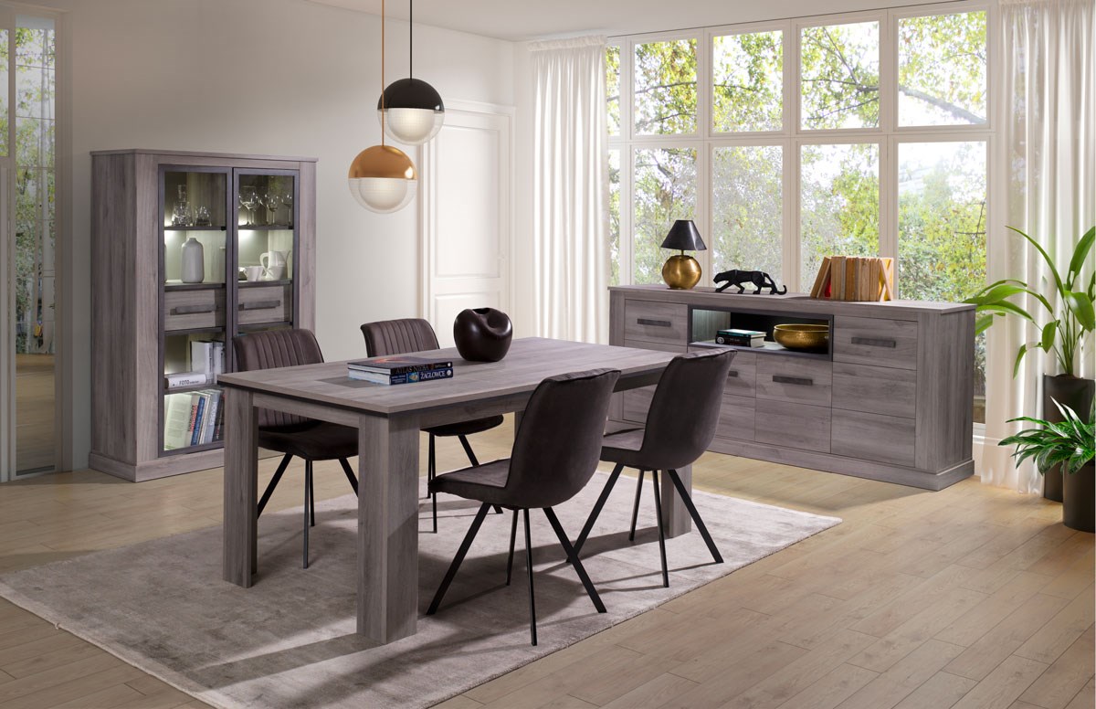 Magasin Mobilier 45 Magasin Mobilier -Magasin Mobilier Salle a manger Filip decor bois gris Dullaert